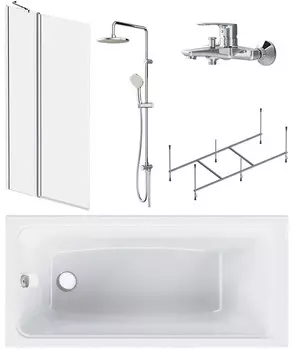 Акриловая ванна 150х70 см Am.Pm Gem W90ASET-150D3W5