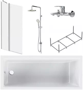 Акриловая ванна 170х70 см Am.Pm Gem W90ASET-170D3W5