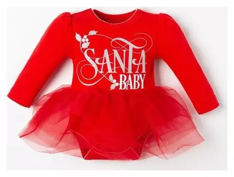 Боди с юбкой крошка Я "Santa Baby", рост 86-92 см