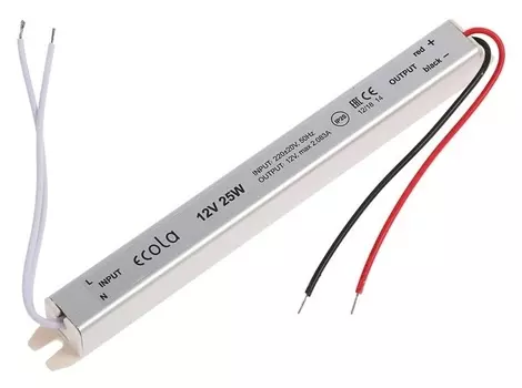 Блок питания для светодиодной ленты Ecola LED Strip Power Supply, 25 Вт, 220-12 В, Ip20