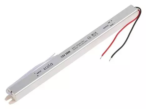 Блок питания для светодиодной ленты Ecola LED Strip Power Supply, 38 Вт, 220-12 В, Ip20
