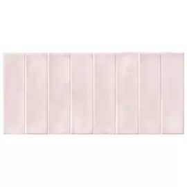 плитка настенная 20x44 PUDRA PINK кирпич рельеф, розовый