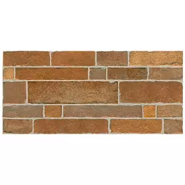 плитка настенная 23х50 BRICK, красно-коричневый