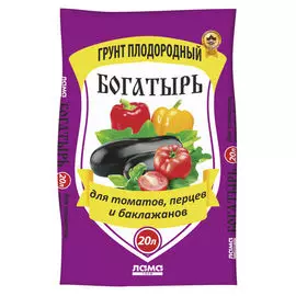 почвогрунт для томатов, перца и баклажанов Богатырь 20л