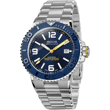 Швейцарские наручные мужские часы Epos 3441.131.96.56.30. Коллекция Sportive Diver
