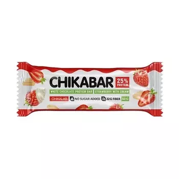 CHIKALAB Батончик глазированный с начинкой Клубника со сливками
