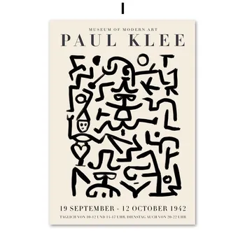 Paul Klee Line, модульная настенная форма, художественная картина на холсте, плакаты на скандинавскую тему и принты, настенные панно для декора гостиной, эстетика A4 21X30cm No Framed