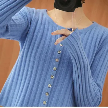 Весенне-осенний женский кардиган-свитер «Нежный ветер» Тонкий внешний вязаный кардиган с длинными рукавами L