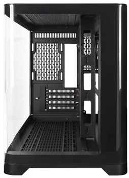 Корпус mATX 1STPLAYER UVIEW UV6 UV6-BK черный, без БП, окно из закаленного стекла, 2*USB3.0, audio