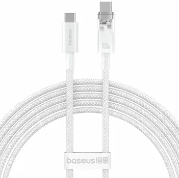 Кабель интерфейсный Baseus P10319703221-01 Explorer Series Fast Charging with Smart Temperature Control Type-C to Type-C 100W 2m Stellar White (матери