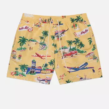 Мужские шорты Polo Ralph Lauren 5.75-Inch Traveler Polo Swim, цвет жёлтый, размер S