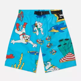 Мужские шорты RIPNDIP Under The Sea Swim, цвет голубой, размер XS