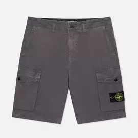 Мужские шорты Stone Island Cargo Garment Dyed, цвет серый, размер 34