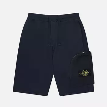 Мужские шорты Stone Island Cotton Fleece Regular, цвет синий, размер M