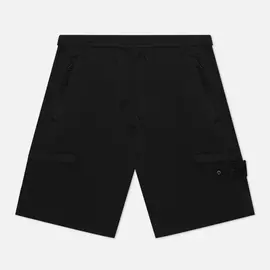 Мужские шорты Stone Island Ghost Piece Stretch Cotton Wool Satin, цвет чёрный, размер 32