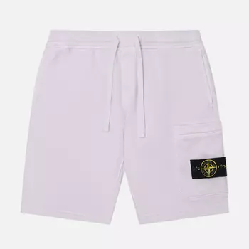 Мужские шорты Stone Island Organic Cotton Fleece, цвет фиолетовый, размер XL