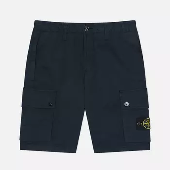 Мужские шорты Stone Island Supima Cotton Twill Stretch-TC Slim, цвет синий, размер 32