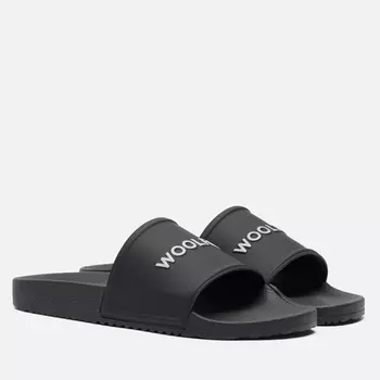 Мужские сланцы Woolrich Logo Slide, цвет чёрный, размер 46 EU