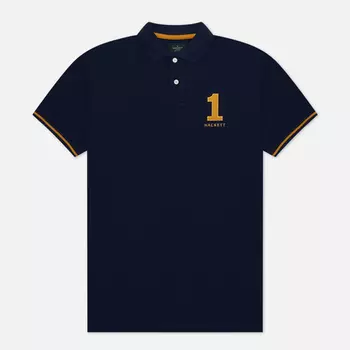 Мужское поло Hackett Heritage Number, цвет синий, размер M