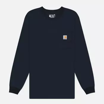 Мужской лонгслив Carhartt Loose Fit Heavyweight Pocket, цвет синий, размер M