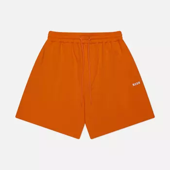 Мужские шорты MSGM Micrologo Print, цвет оранжевый, размер L