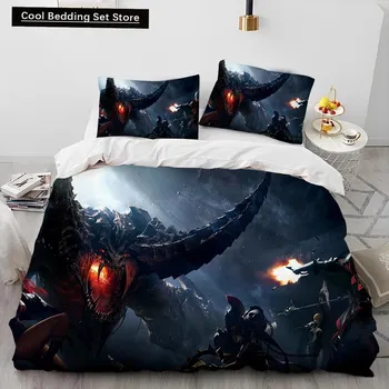 3D Lost ARK Gamer Cartoon Comforter Постельное белье, пододеяльник, наволочка, комплект постельного белья размера «king-size» для детей EU single(135x200cm)