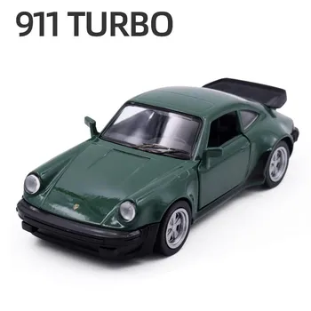 Литые модели автомобилей Porsche 911 Turbo в масштабе 1/36, игрушечные машинки Porsche 911 с откатным механизмом, автомобили, подарки для мальчиков и девочек 1/36-Size:12.2*4.5*3.5cm серебряный