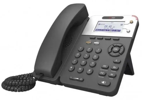 VoIP-телефон QTECH QVP-200P 2 линии SIP, 33 кл, ЖК дисплей с подсветкой “132*64”, 2*Ethernet RJ-45 LAN/PC, PoE (без БП в комплекте)