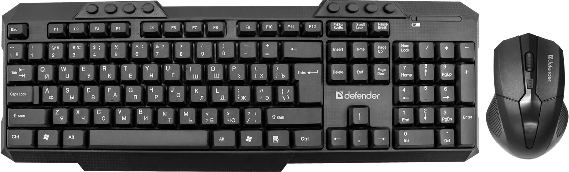 Клавиатура + мышь Defender Jakarta C-805, беспроводная, USB, черный (45805)
