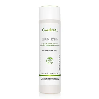 GREENIDEAL Шампунь для нормальных волос с чередой, розой, лавандой 250.0