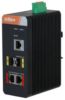 Коммутатор управляемый Dahua DH-IS4204-2GT-120 4-портовый гигабитный с PoE, промышленное исполнение