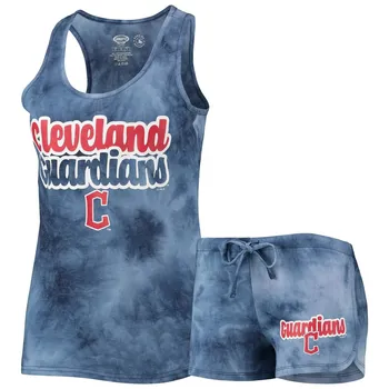 Женский спортивный комплект из топа и шорт темно-синего цвета Cleveland Guardians Billboard Racerback