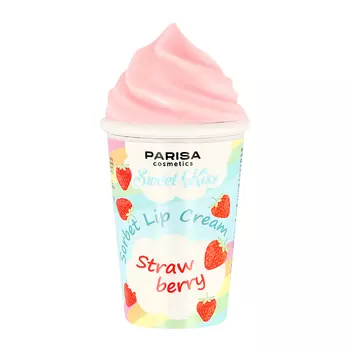 Бальзам для губ PARISA SWEET KISS SORBET LIP CREAM тон 02 клубника