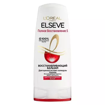 Бальзам-ополаскиватель для волос LOREAL ELSEVE ПОЛНОЕ ВОССТАНОВЛЕНИЕ 5 для ослабленных или поврежденных волос 200 мл