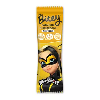 Батончик глазированный TAKE A BITEY MIRACULOUS злаково-фруктовый с кусочками фруктов Ананас 35 г