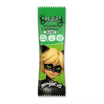 Батончик глазированный TAKE A BITEY MIRACULOUS злаково-фруктовый с кусочками фруктов Яблоко 35 г