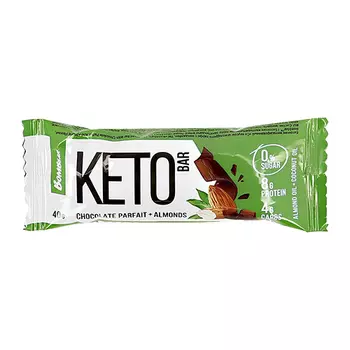 Батончик неглазированный BOMBBAR KETO со вкусом шоколадного парфе с миндалем 40 г