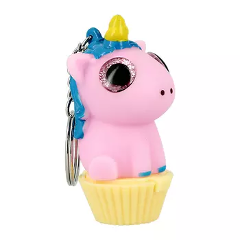 Блеск для губ MINI DOLLY SQUISHICORNS с цепочкой для ключей в ассортименте