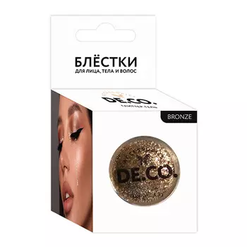 Блестки для лица, тела и волос DECO. by Miami tattoos Bronze