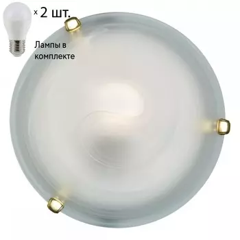 Настенно-потолочный светильник Sonex Duna с лампочками 153/K золото+Lamps E27 P45