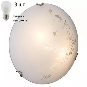 Настенно-потолочный светильник Sonex Kusta с лампочками 318+Lamps E27 P45