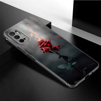 Красивый чехол для телефона с изображением розы для Xiaomi Redmi Note 11 10 9 8 Pro 11T 5G 10T 10S 9S 9T 9i 9C 9A 8T Мягкий черный чехол из ТПУ Redmi Note 11T 5G