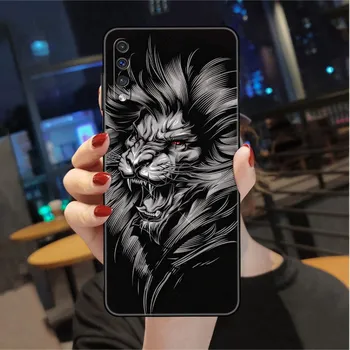 Чехол для Samsung Galaxy A50 A70 A30 A20s A20e A10 A40 A10s A10e M52 M51 M31 M30s M21, черный чехол для телефона Лев Волк Samsung A60