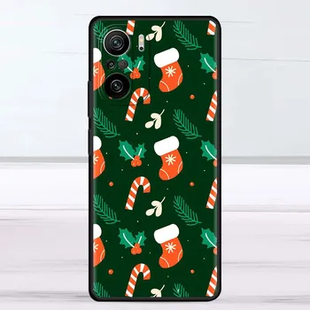 Case For Xiaomi Redmi Note 11 9S 10 9 8 7 9A 9C 9i K40 8T 10C 9T K50 Silicone Shell Snow Merry Christmas Redmi K40 Pro