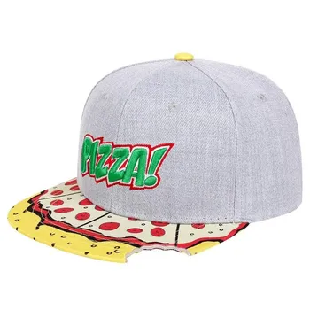 Unisex Eye Pizza Embroidery Hip-Hop Hats Spring And Autumn Outdoor Adjustable Casual Baseball Caps Sunscreen Hat