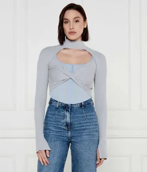 Блузка Patrizia Pepe Slim Fit, серый