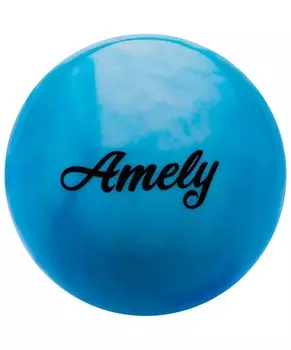 Мяч для художественной гимнастики Amely d19см AGB-101 синий\белый