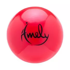 Мяч для художественной гимнастики d19 см Amely AGB-301 красный