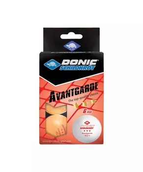 Мяч для настольного тенниса Donic 3* Avantgarde, 6 шт, оранжевый