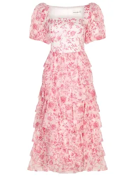 Платье шелковое ROSES AND LACE